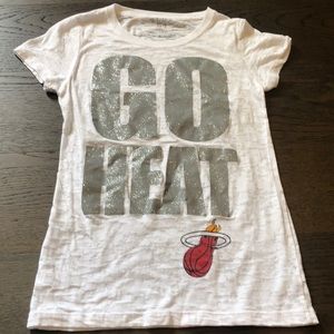 Sparkly Miami Heat fan T-shirt w/logo and glitter
